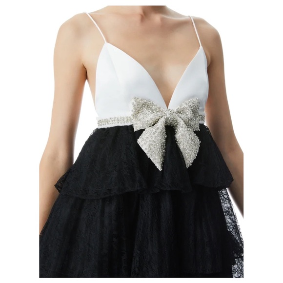 ALICE + OLIVIA Cairo Embellished Bow Mini Dress - Picture 7 of 14